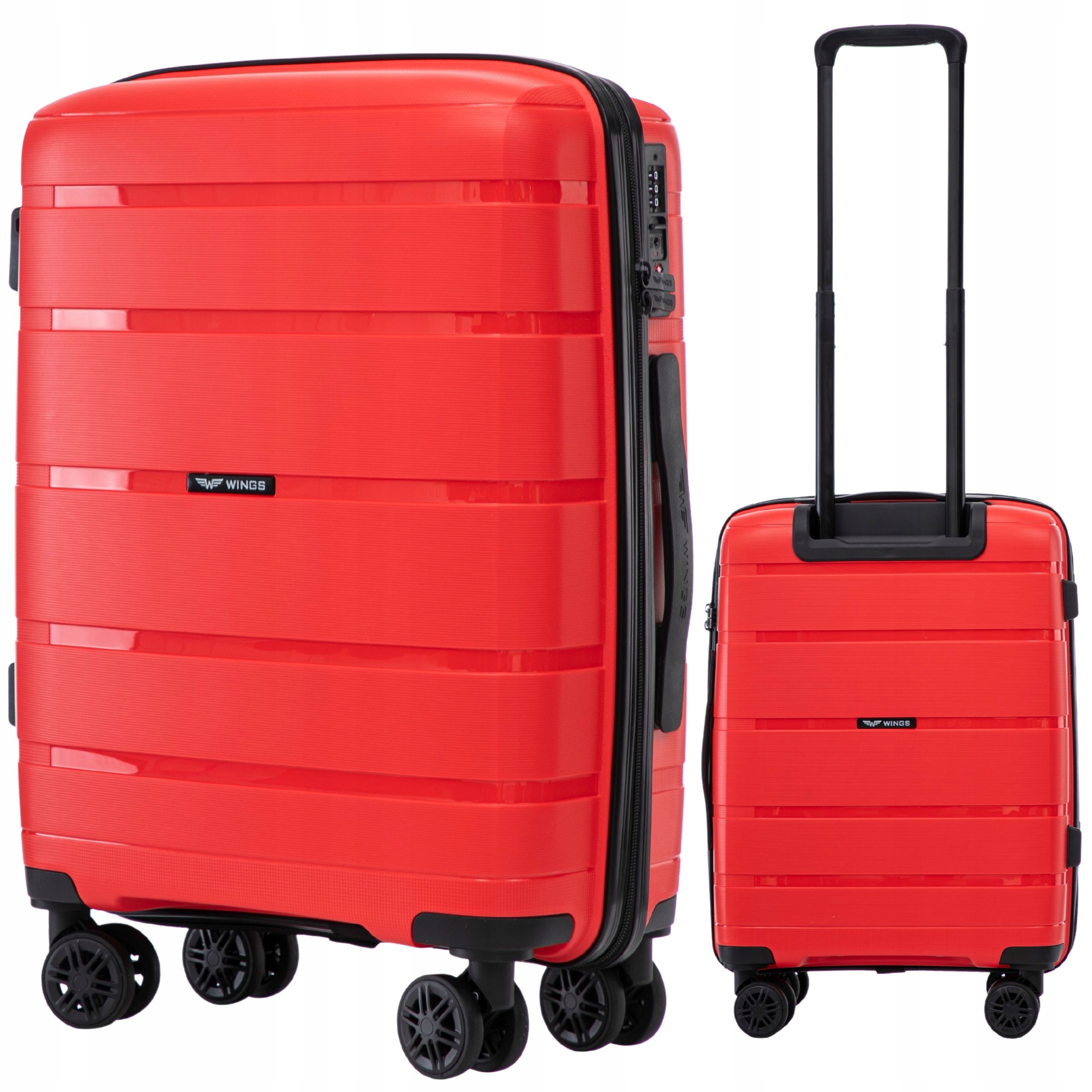 Kabinový kufr Wings Malý příruční kufr do letadla se 4 polypropylénovými kolečky