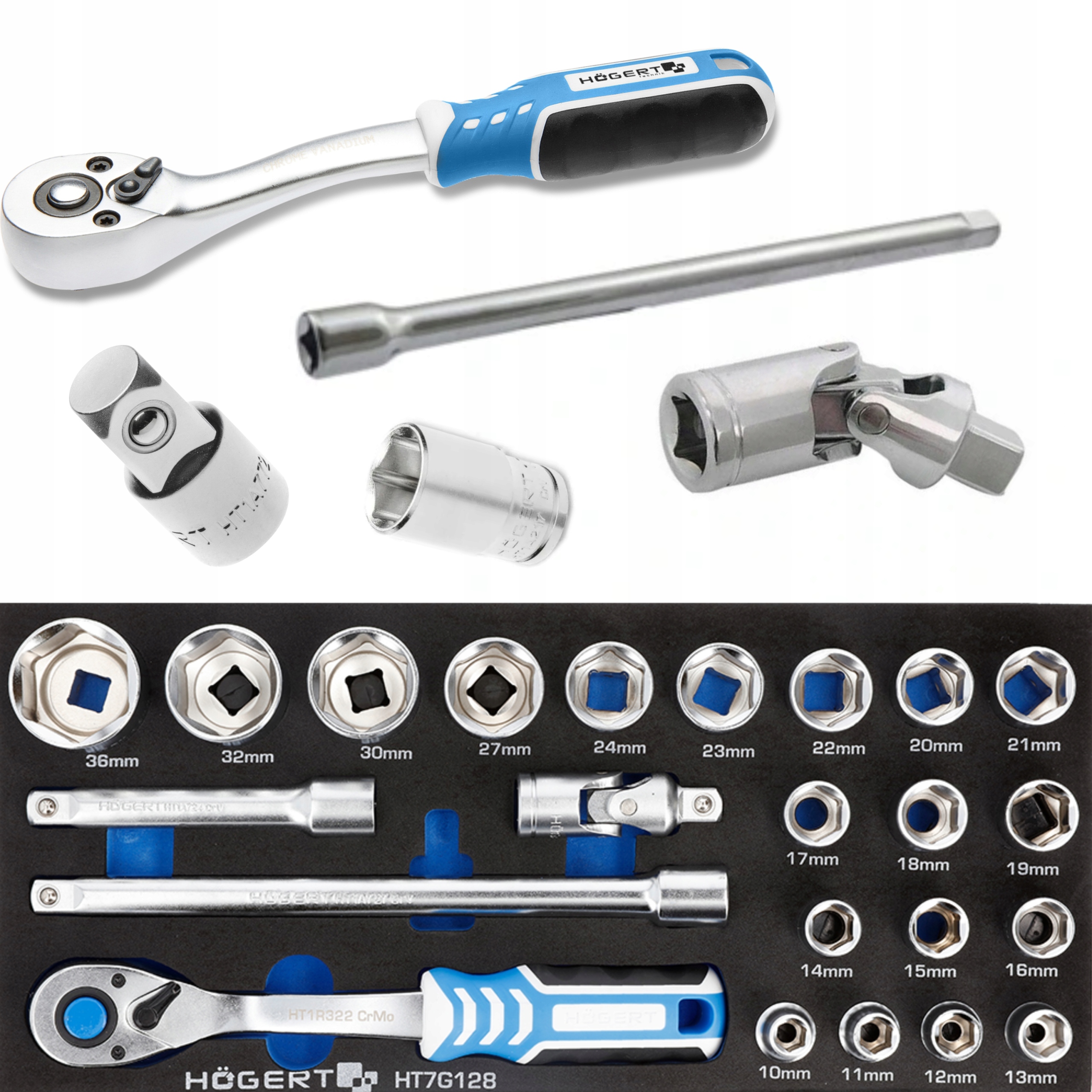 HOGERT WKŁAD HT7G128 ZEST. NARZĘDZI Z GRZECHOTKĄ Kod producenta HT7G128