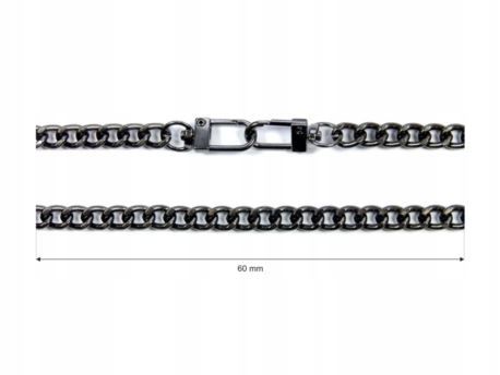 Łańcuszek do torebki 60 cm czarny nikiel 08 Marka inna