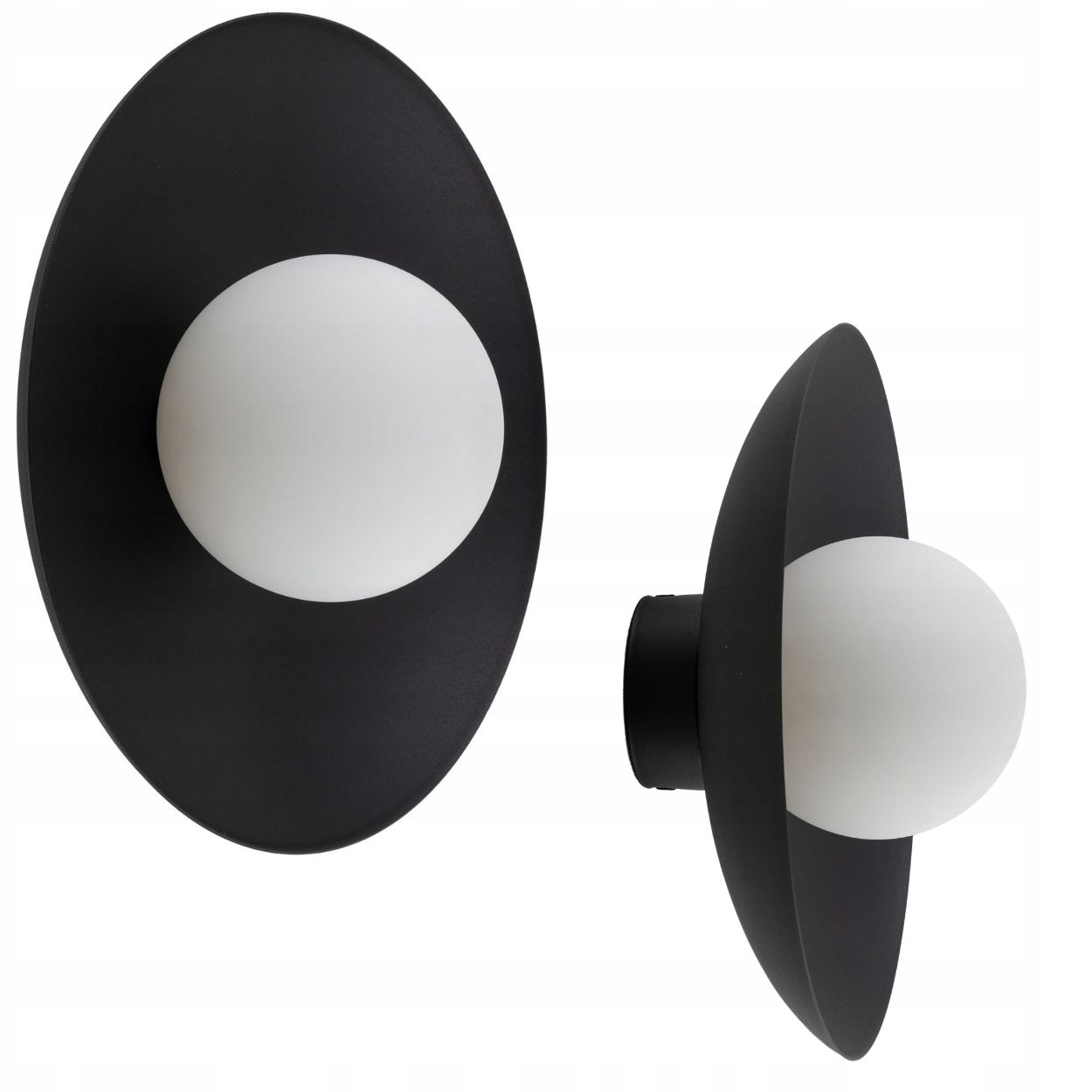 Čierne Nástenné Svietidlo 1xG9 Led mliečne sklenené tienidlo moderná nástenná lampa loft