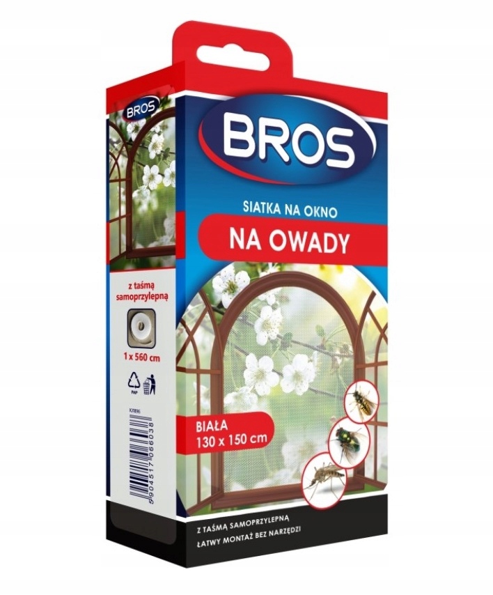 

Moskitiera Siatka na Okno 130x150 Biała .: Bros :.