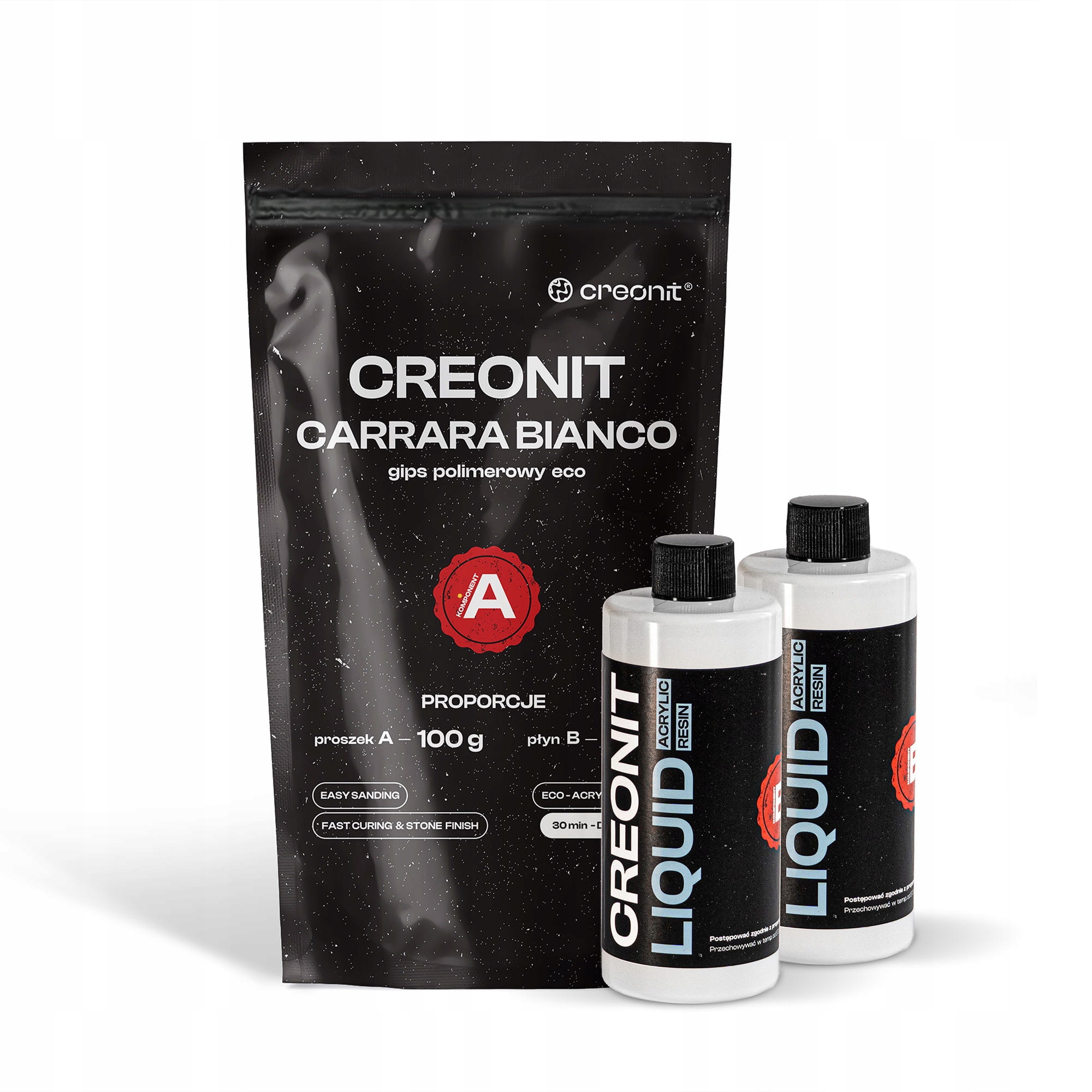 Polymerační sádra (dvousložkový) Creonit Carrara Bianco (sada) 2,6kg