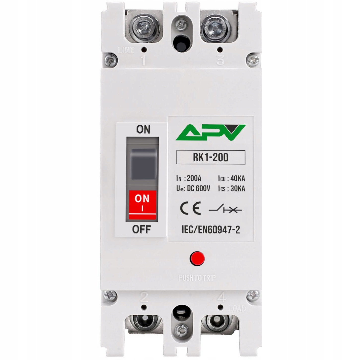 Wyłącznik Obwodu Solarnego Bezpiecznik Prądu Stałego 600V DC Mccb 200A RK1