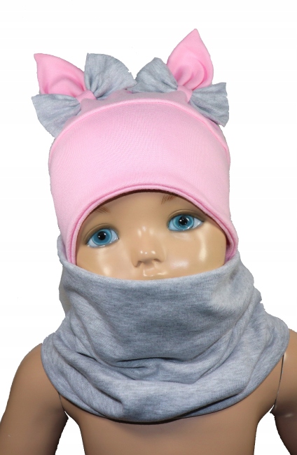 

Czapka Wiązana i Komin Komplet Dziewczynka 40-54