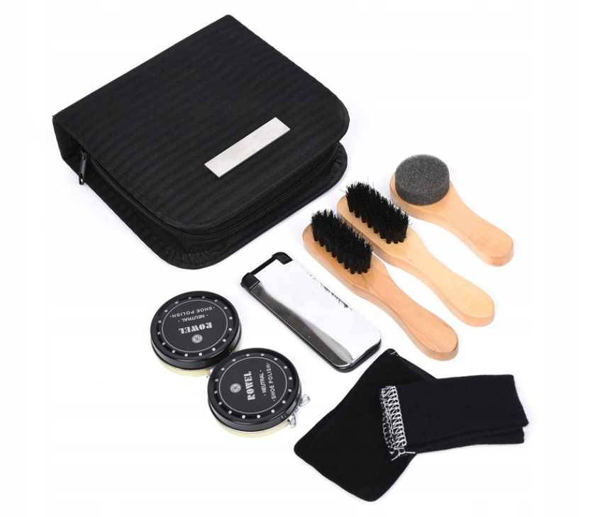 DUŻY ZESTAW DO CZYSZCZENIA BUTÓW/OBUWIA w etui Marka inna