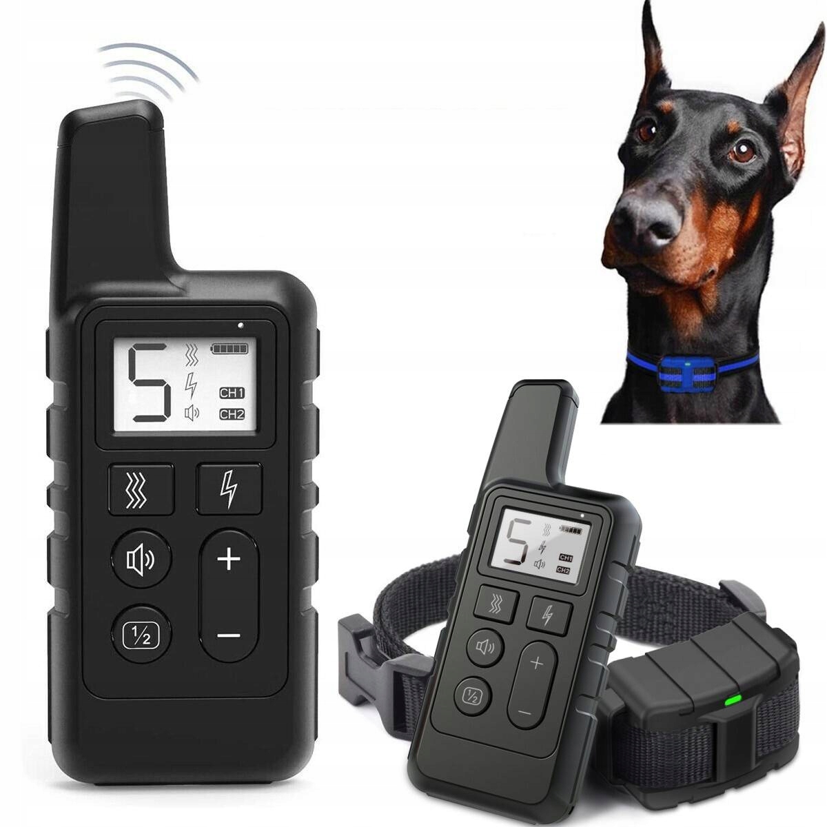 Levně Elektrický Výcvikový Obojek Pro Psa 500 M, Voděodolný Dálkový Ovladač, Trenér Psů