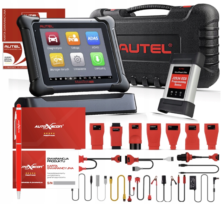 Autel MaxiSYS Elite flash J2534 Aktualizácia 2 Roky Poľský Predajca Autel