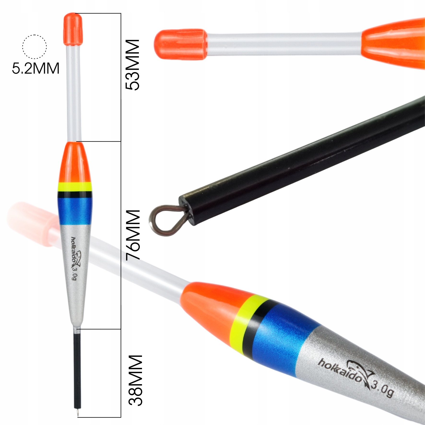 ZESTAW 8 SZT WYSOKIEJ JAKOŚCI PRZELOTOWYCH SPŁAWIKÓW HOKKAIDO PREMIUM Model W24008P