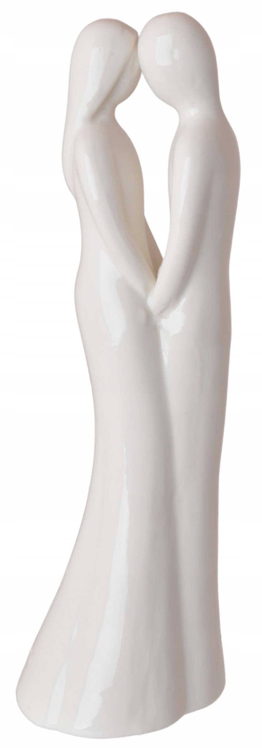 

Para zakochanych biała figurka ceramiczna 16,5 cm