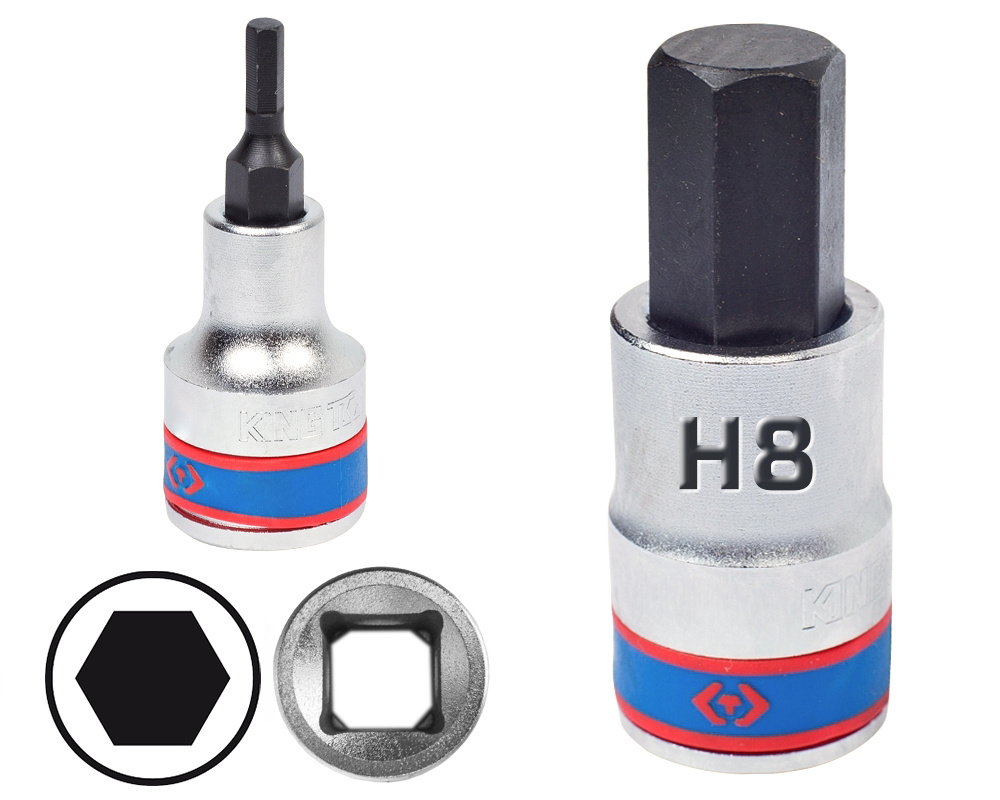 King Tony Klucz Nasadka 1/2 Krótka Bit Imbus Hex H8 8 x 60 mm Pro