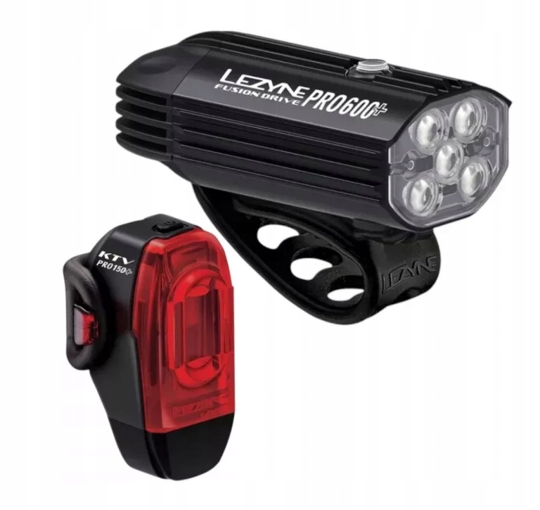 Lezyne Fusion Drive Pro 600+ Zestaw Lampek Usb-c IPX7 600LM