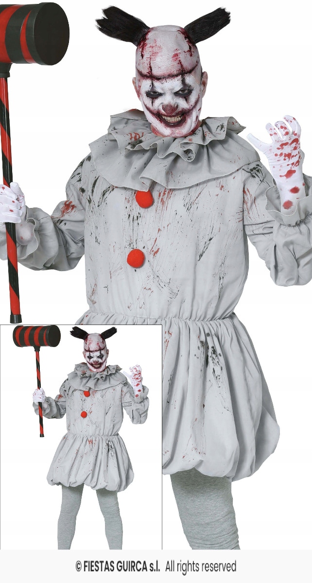 Strój Dziecięcy Pennywise Przebranie Straszny Klaun Kostium Halloween 168