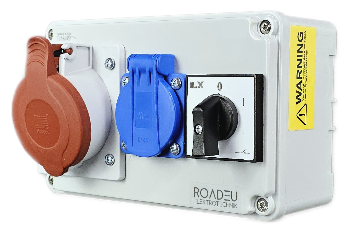 Elektrický rozvaděč s vypínačem Silová zásuvka 16A, zásuvka 230V