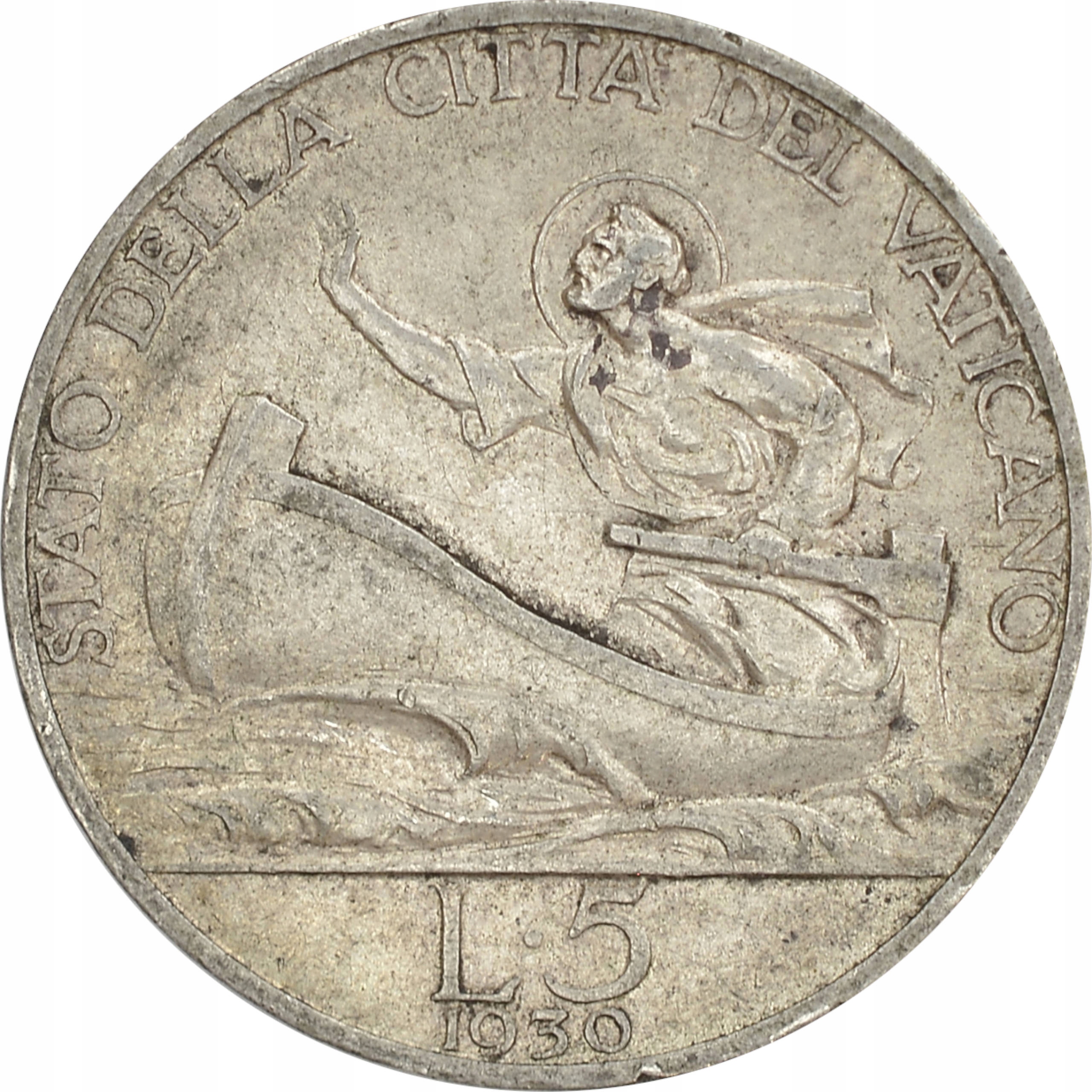 10.WATYKAN, PIUS XI, 5 LIRÓW 1930