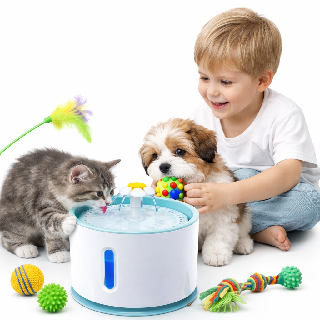 Levně Velké Krmítko Fontána Automatická Miska Pro Kočky Psa Fountain 2400 ml