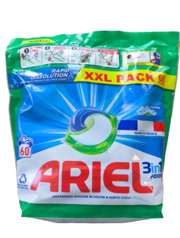 Ariel kapsułki uniwersalne 60 sztuk alpine