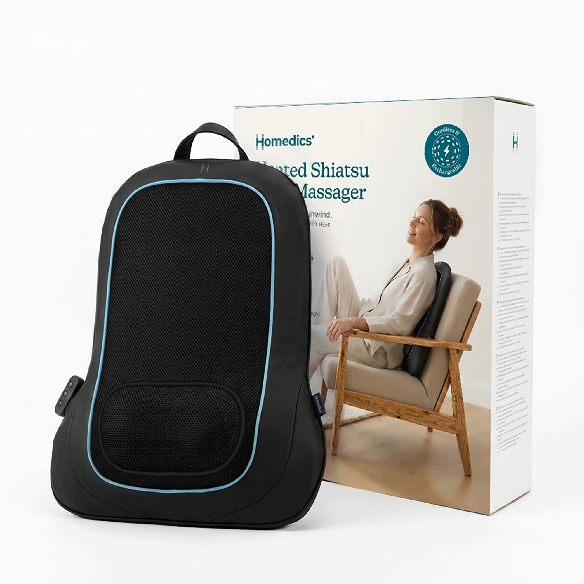 Mata masująca Shiatsu akumulatorowa HoMedics SBM-150H grzanie