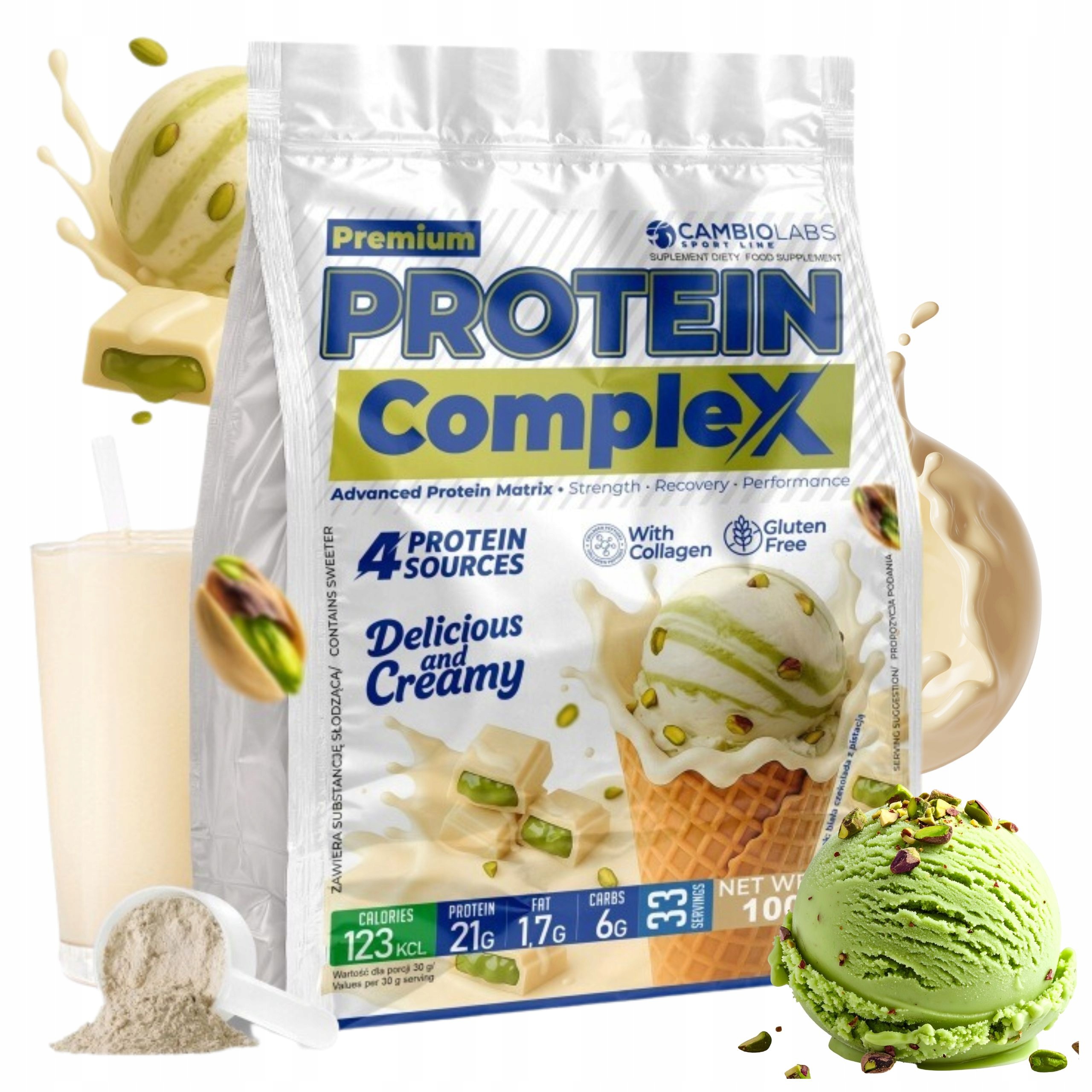 Proteinový komplex Protein Wpc s kolagenem Albumin v prášku 1000 g