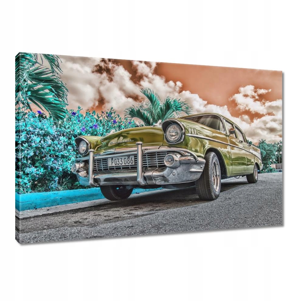 

Obrazy 90x60 Żółty zabytkowy samochód