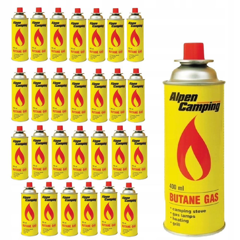 28 SZT - KARTON KARTUSZ GAZOWY Alpen Camping 400ML