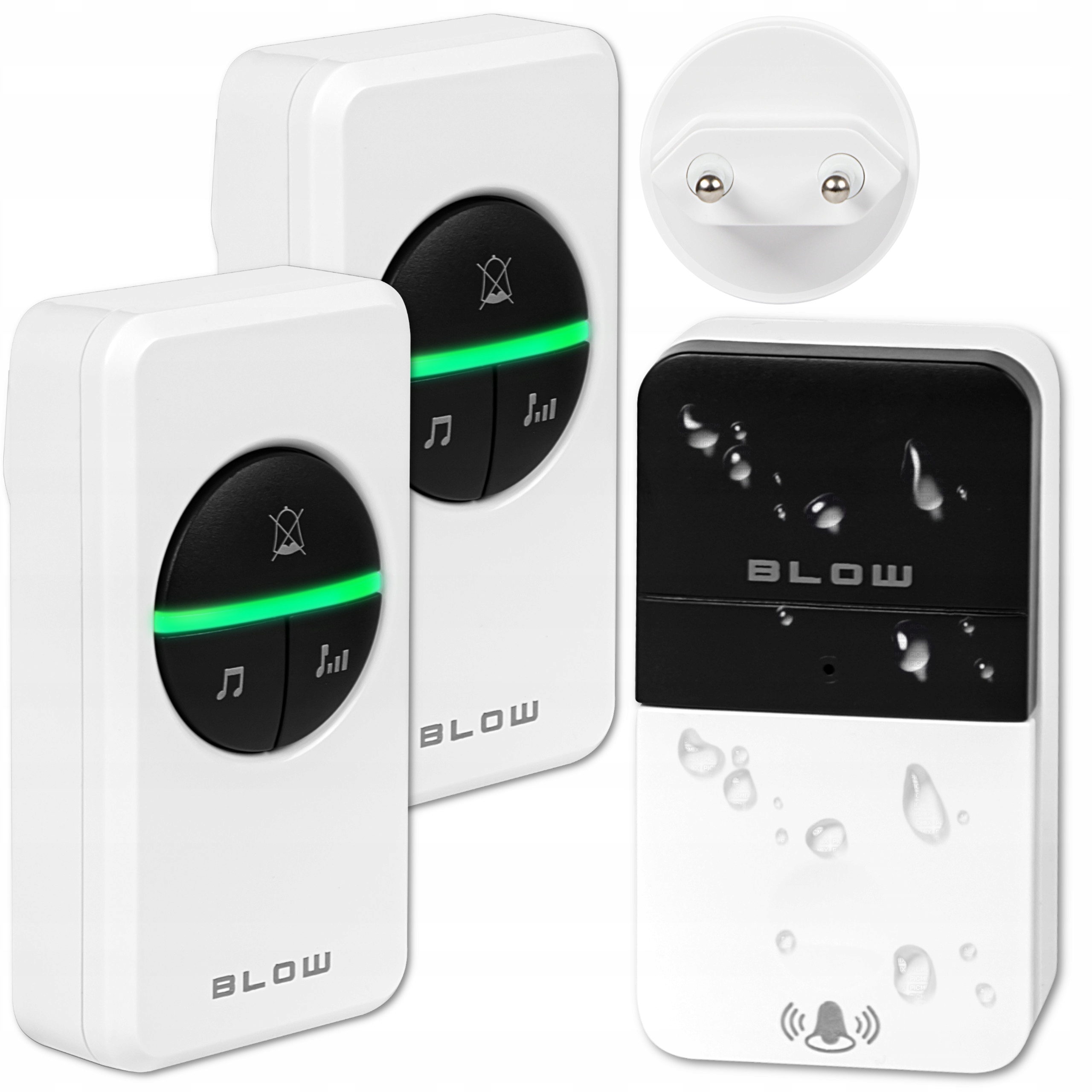 DZWONEK BEZPRZEWODOWY WODOODPORNY DUŻY ZASIĘG IP44