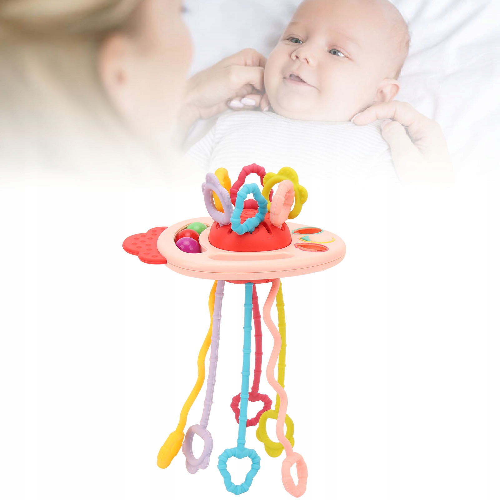 ZABAWKA SENSORYCZNA MONTESSORI GRYZAK NIEMOWLĄT RZODKIEWKA Stan opakowania oryginalne