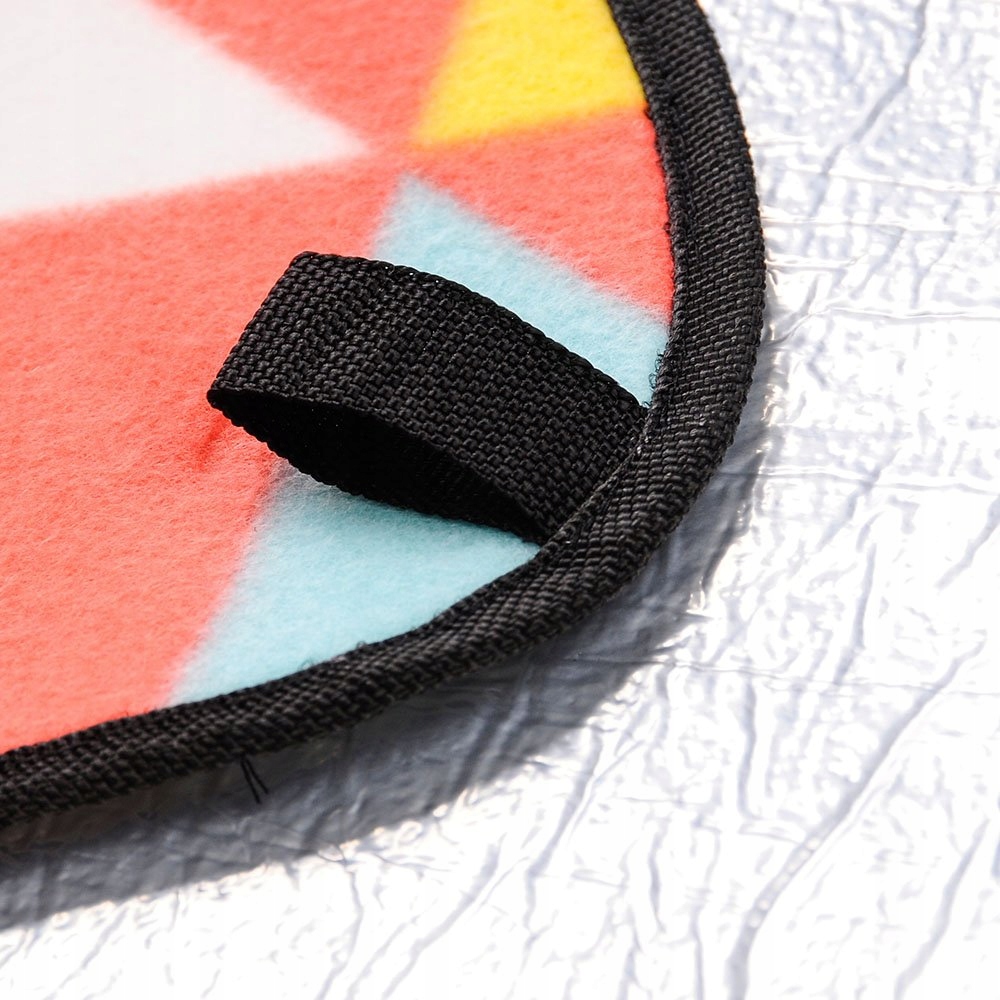 Koc Plażowy Piknikowy Meteor 200x200 Polar Trójkąt Cechy dodatkowe izolowany spód uchwyt do przenoszenia zapięcie