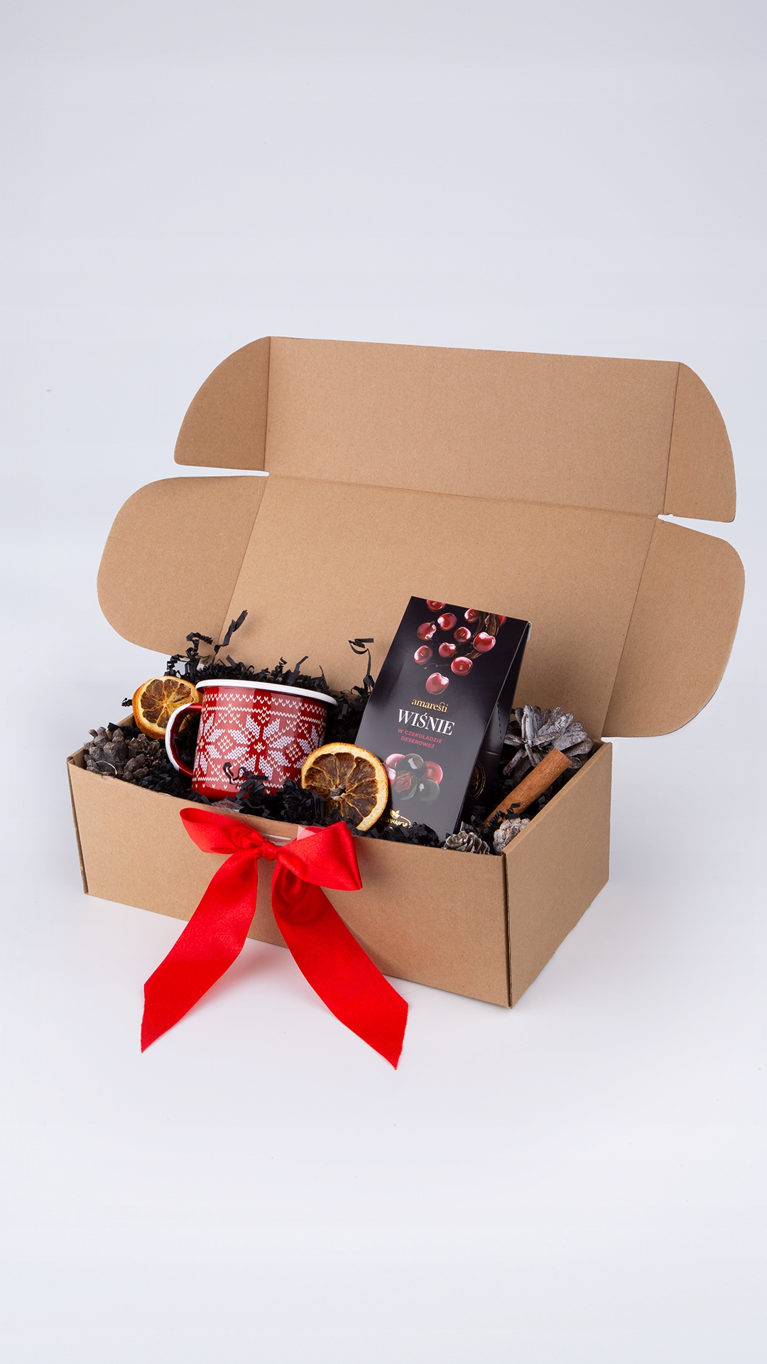 Levně Dárková sada – smaltovaný hrnek a čokoládky