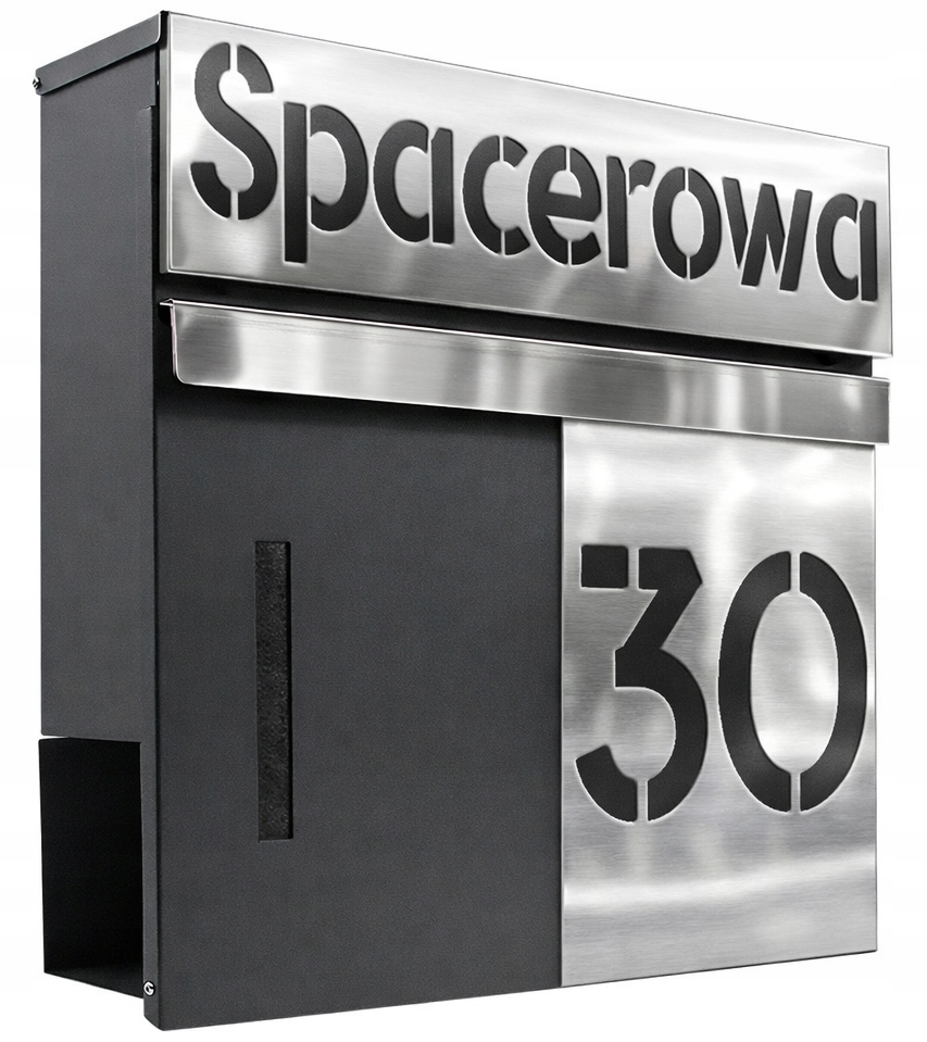 Poštovní schránka vhazovačka nerezová ocel 37x37x10,5 adresa číslo domu Cnc