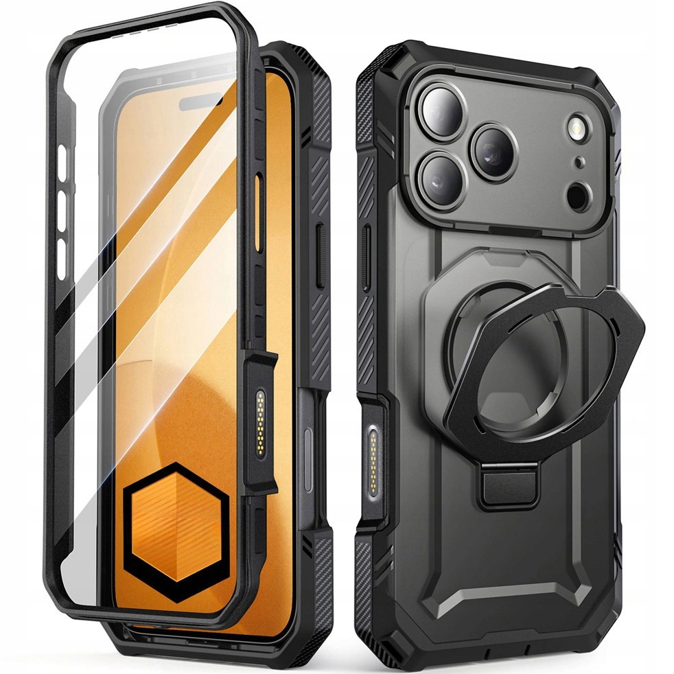 Pouzdro pancéřové Supcase pro iPhone 17 Pro, kryt pro MagSafe se sklem 9H