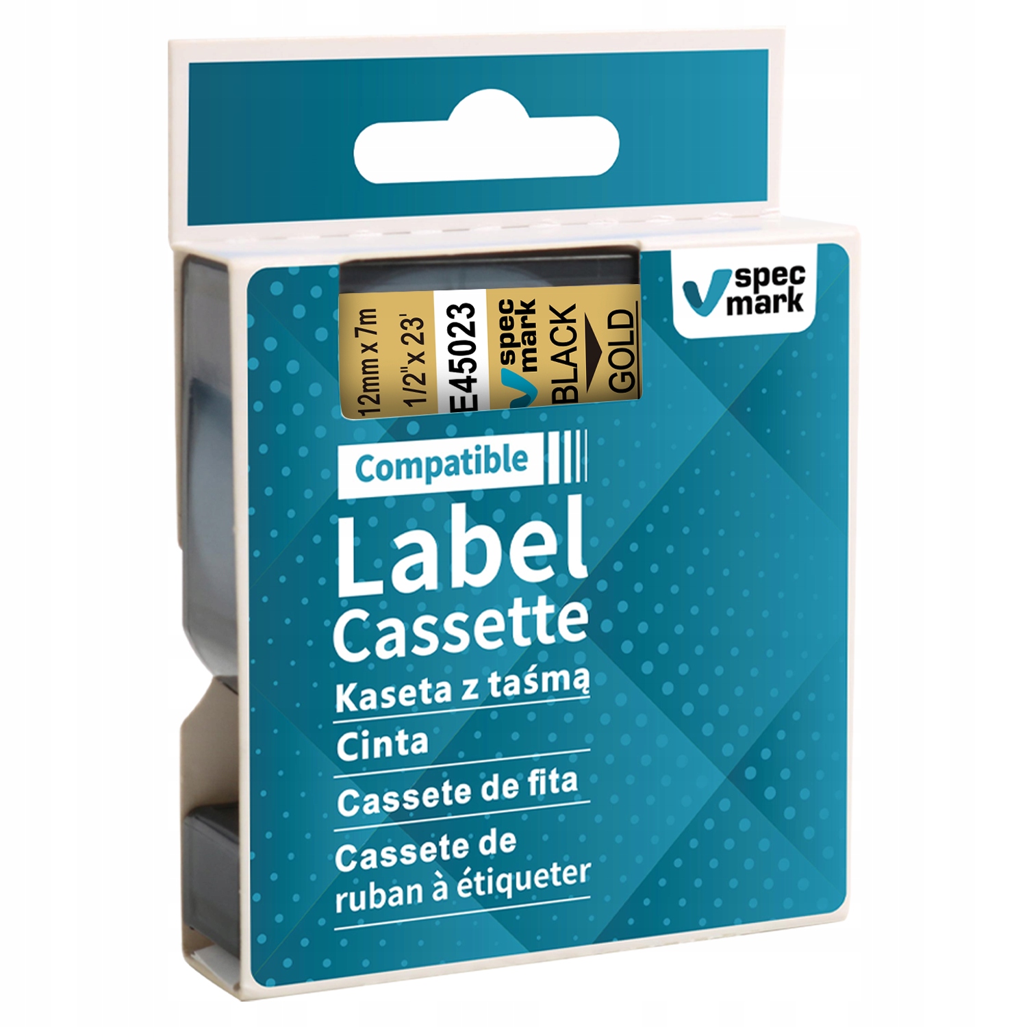 Taśma do DYMO D1 45023 12mm/7m złota/czarny S0720630 EAN (GTIN) 5907743304943