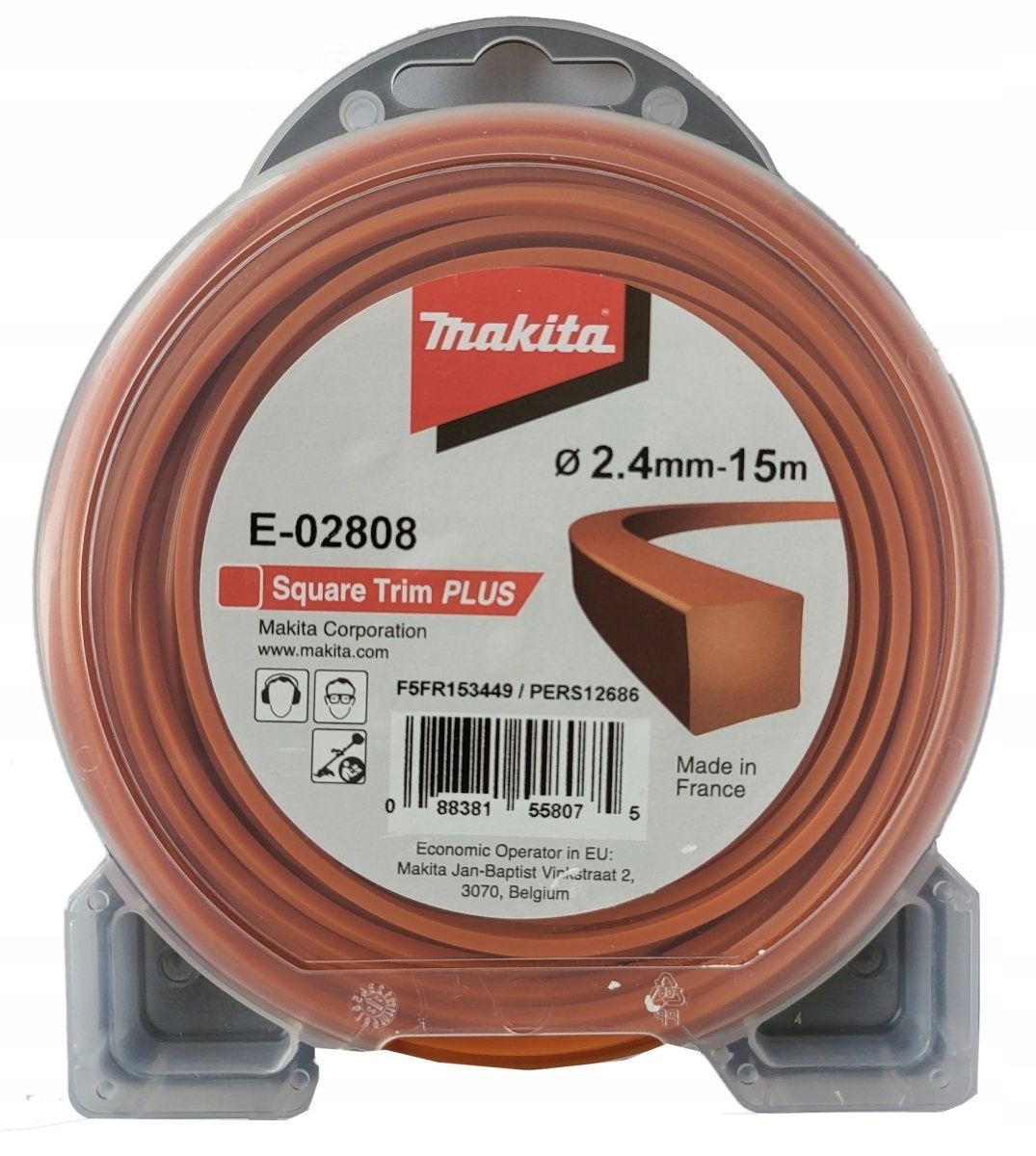 

Żyłka tnąca 2,4mm kwadratowa Makita 15mb E-02808