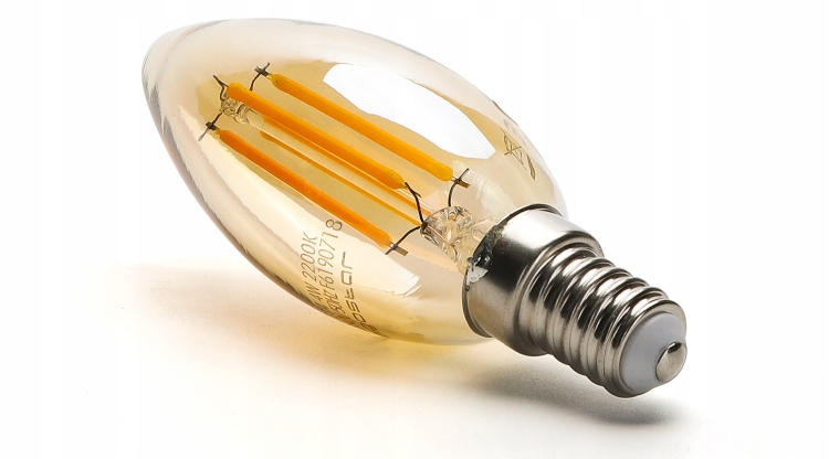 Żarówka Filament Amber LED E14 4W ciepła Stan opakowania oryginalne