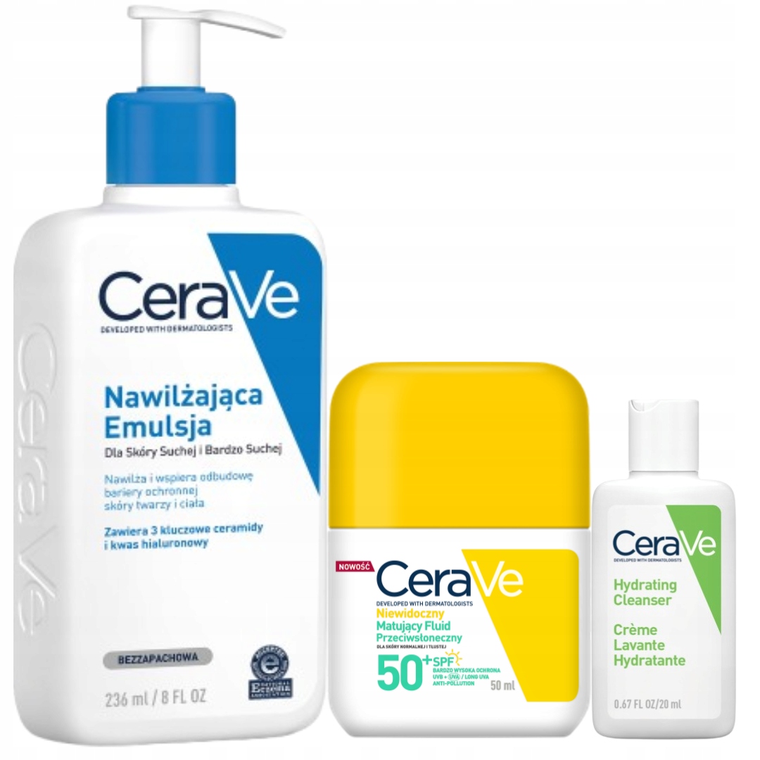 CeraVe Fluid Przeciwsłoneczny Spf 50 Emulsja Nawilżająca Skóra Sucha