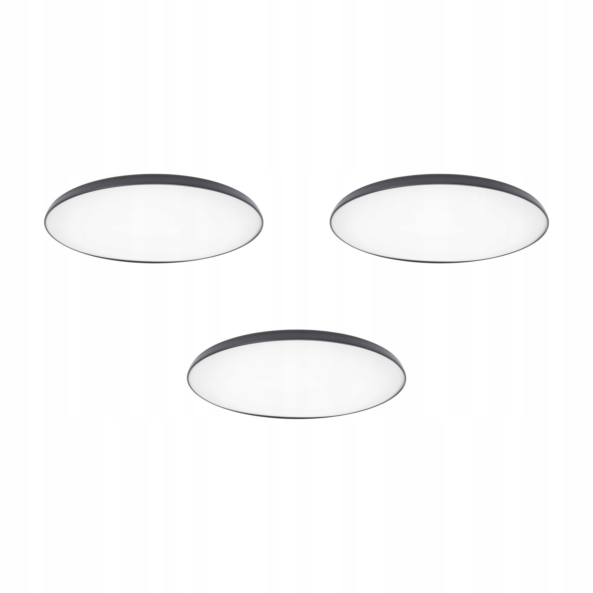3 szt. Nymane Lampa sufitowa Led antracyt 45 cm