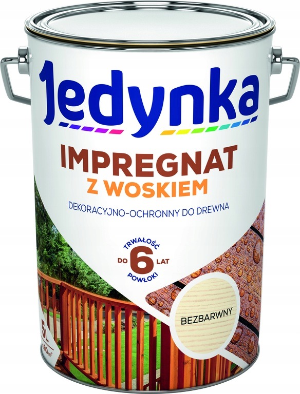 Jedynka Dekorativní a ochranný impregnát na dřevo, bezbarvý mat 5L