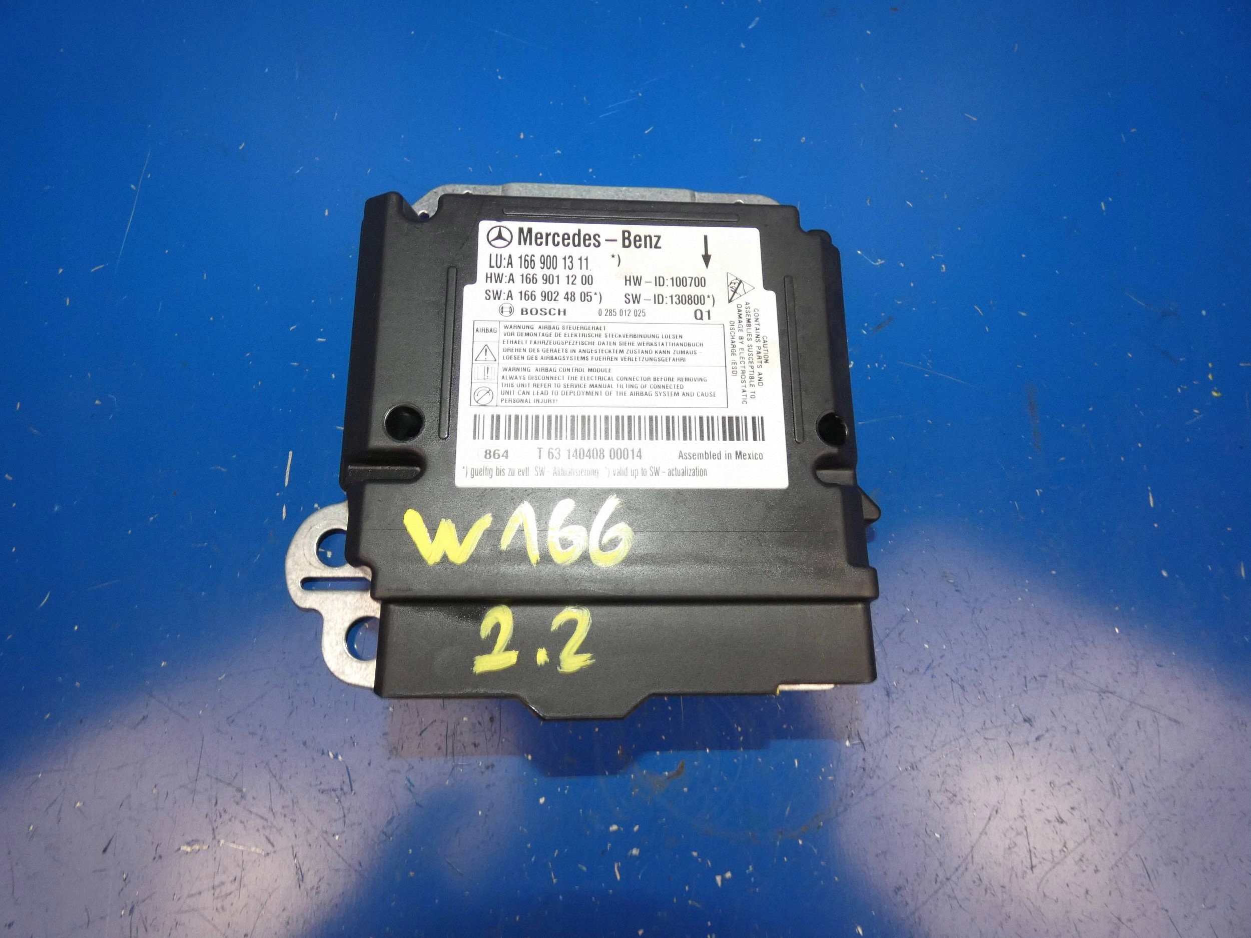 MERCEDES ML W166 GLE modulo Centralina SENSOR airbag AIR BAG