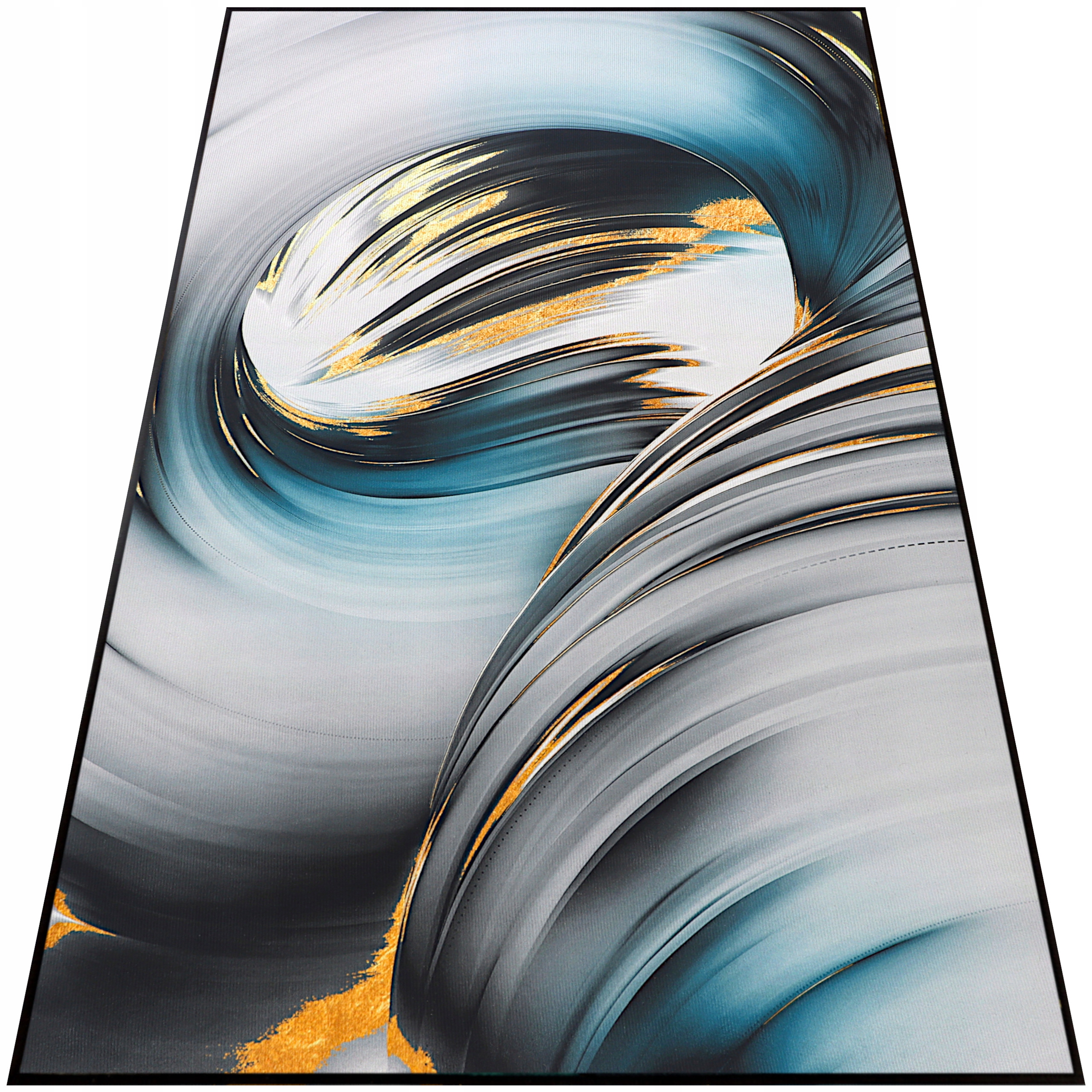 Koberec Do Obývacího Pokoje 120x160 Moderní Barevný Módní Zlatý Velký Podgumovaný