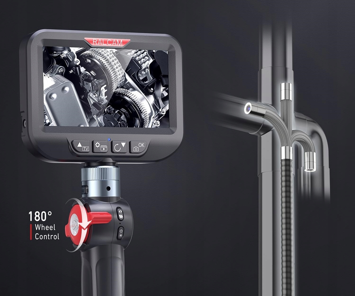 RALCAM Kamera Endoskopowa 6 LED IP67 2m 720P 4,3" HD Wodoodporna — miniatura 8