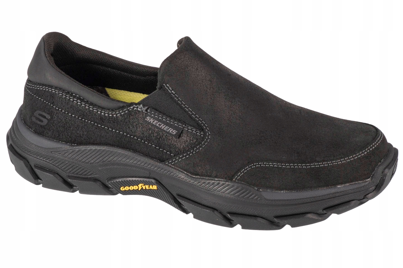 Skechers Respected Calum [43] Pánské kožené polobotky černá barva