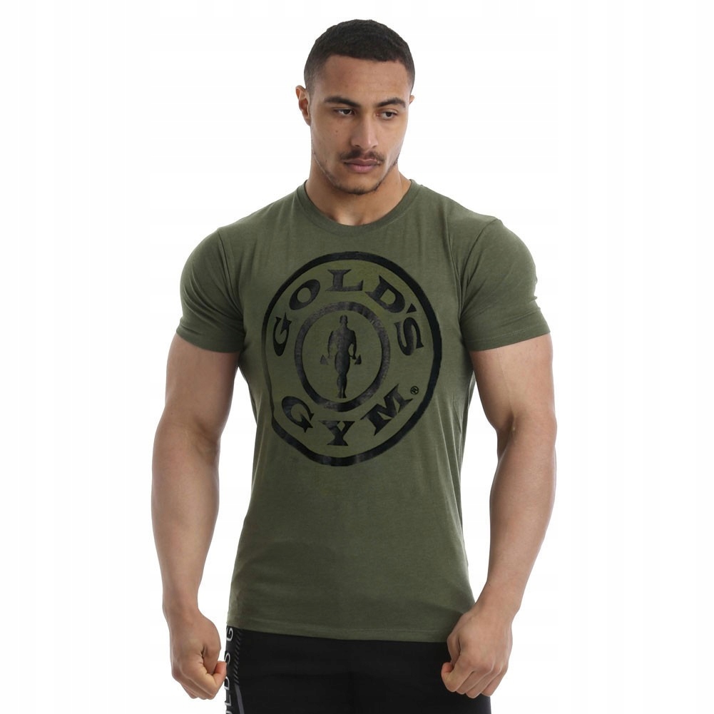Oryginalna Koszulka Męska Gold's Gym Treningowa Na Siłownie Weight Plate
