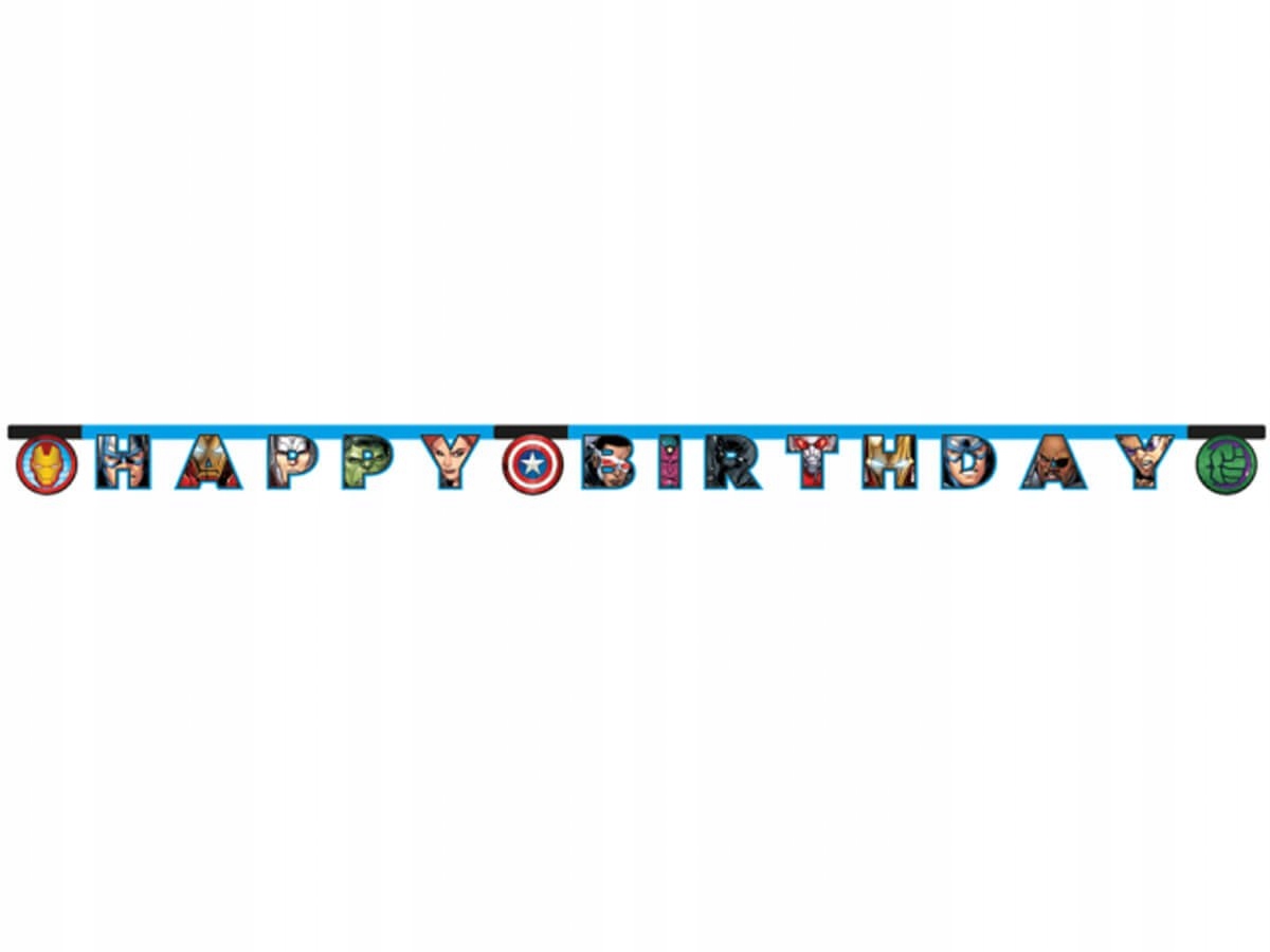

Baner urodzinowy Happy Birthday Mighty Avengers 1