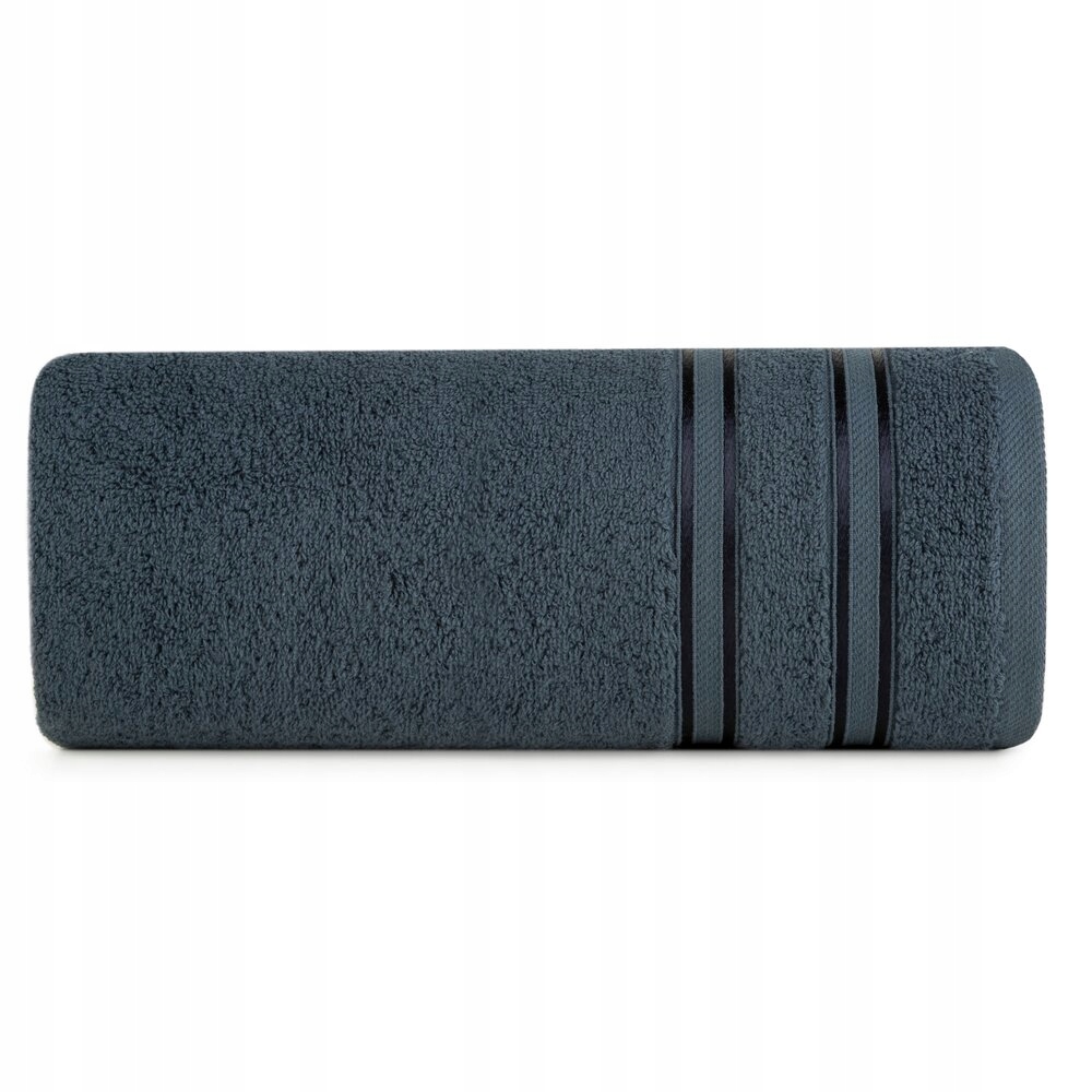 

Ręcznik z bordiurą w paski chłonny 50X90 stalowy