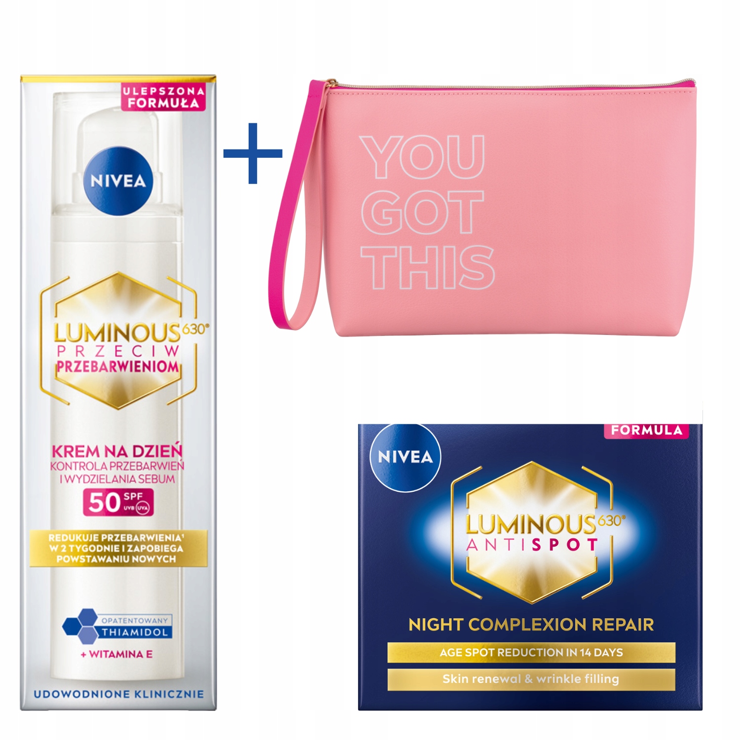 Nivea Luminous Regenerační krém 50 ml proti pigmentovým skvrnám 40 ml Dárek