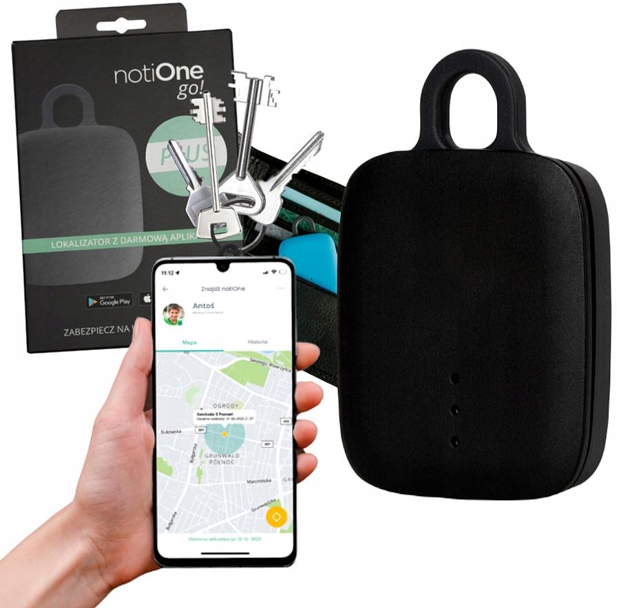LOKALIZATOR KLUCZY notiOne go PLUS BRELOK BATERIA APLIKACJA MOBILNA