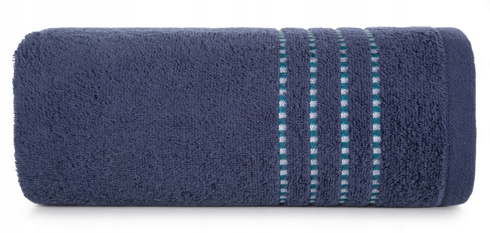

Ręcznik 30x50 granatowy 500g/m2 frotte ozdobiony