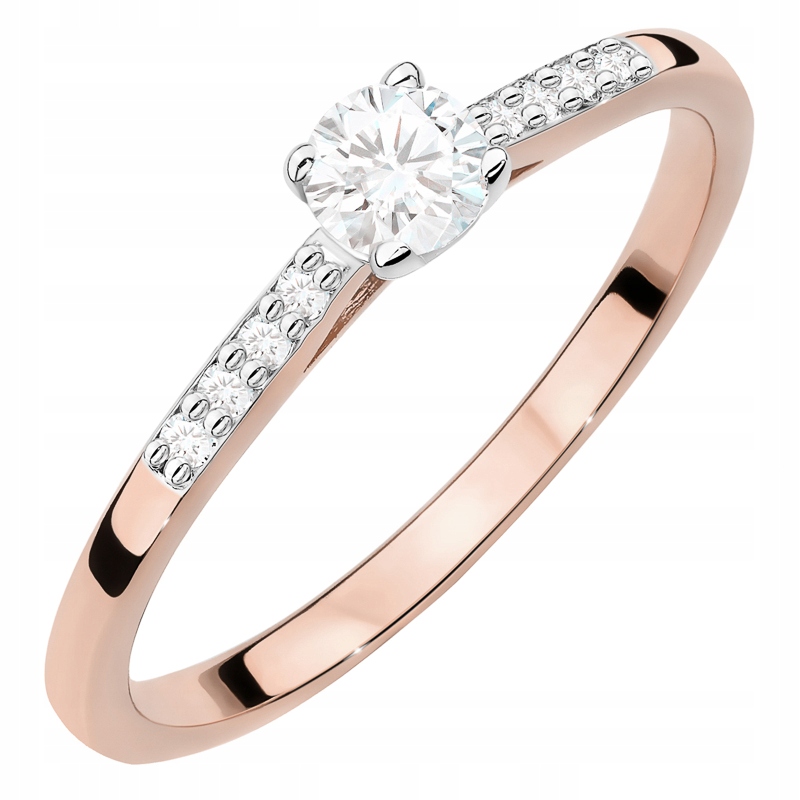 Zlatý Prstýnek pr. 585 14k s brilianty 0,32ct Vícekamenný 14k