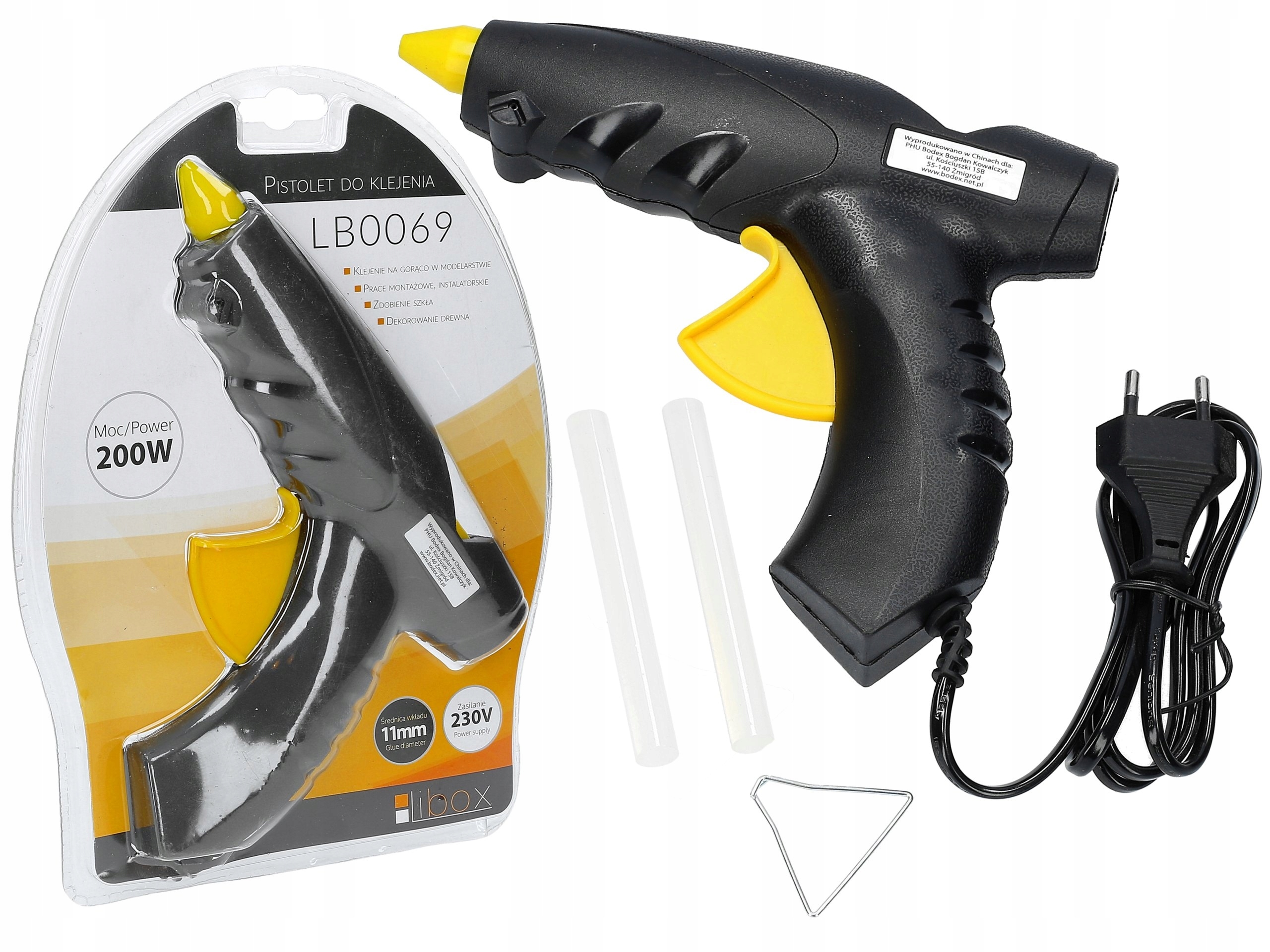 Pistolet do kleju Libox LB0069 11 200 °C Temperatura maksymalna 200°C