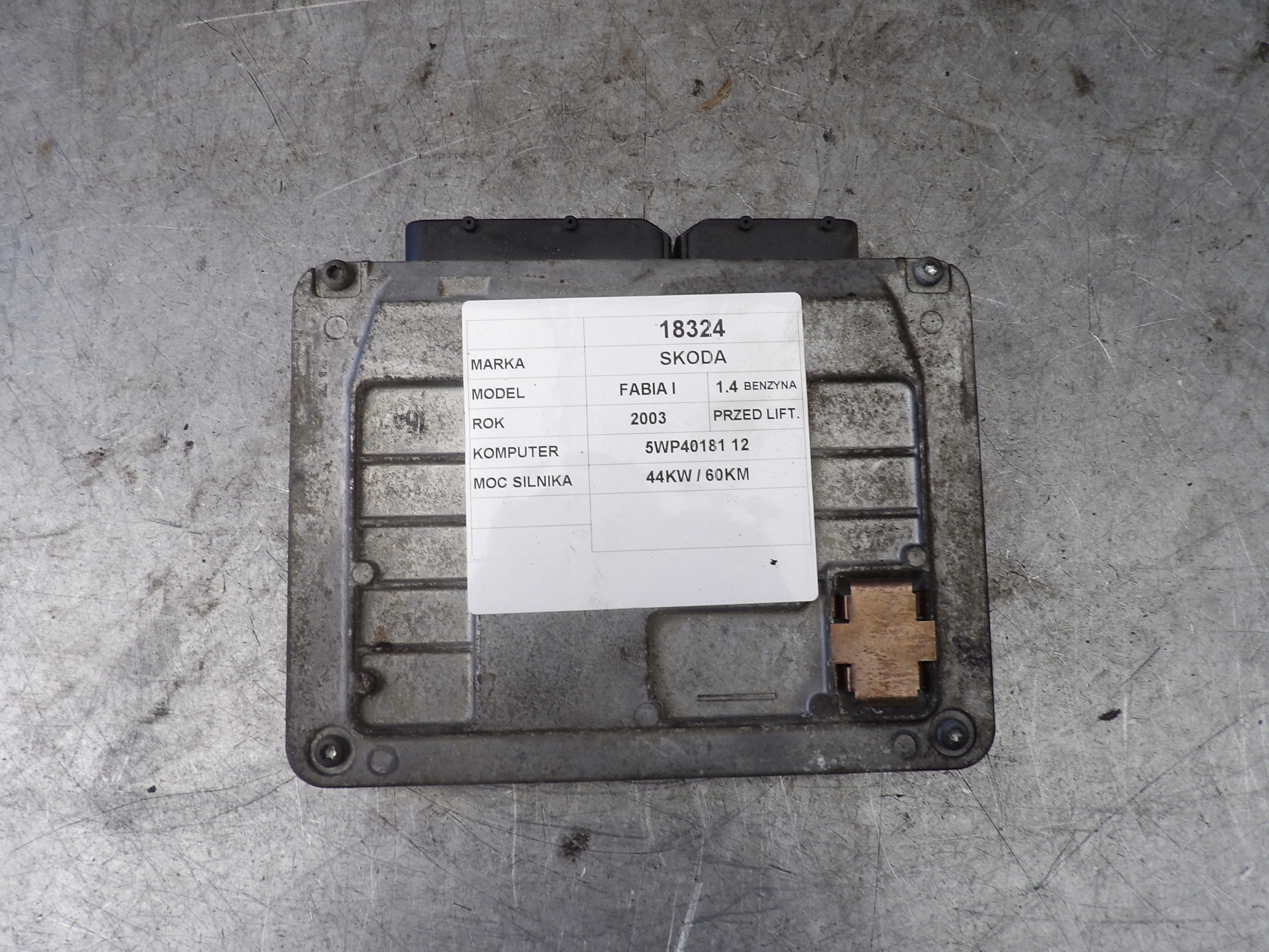 Skoda Fabia e computer, Centralina 1.4B 047906033J RWP40181 12 SJ35