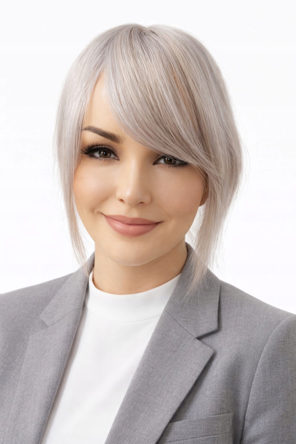 Topper přírodní, maskovací dpinka pro ženy, šedý popel 25 cm-Nessaja